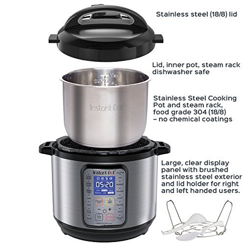 Instant Pot Duo Plus 9-in-1 Multi-Use Programmable Pressure Cooker, Slow Cooker, 6 Quart | 1000W