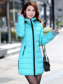 Women's Hooded Cotton-Padded Jacket Winter Medium-Long Cotton Coat Plus Size Down Jacket Female Slim Ladies Jackets Coats Gift